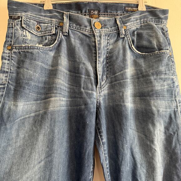 CITIZENS of HUMANITY | Men's Straight Leg Mid Wash Jeans Distressed Tall 36 x 34 - Picture 4 of 8
